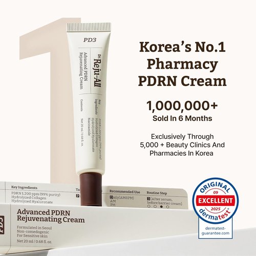 Dr. Reju-All PDRN Rejuvenating Cream - 1200ppm Face Moisturizer for Glass Skin & Plumping - 0.7 Fl Oz