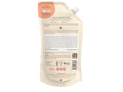 Babo Botanicals 2-in-1 Moisturizing Oat & Calendula Shampoo | Gentle Cleanser for Dry Skin – Vegan & Family-Safe