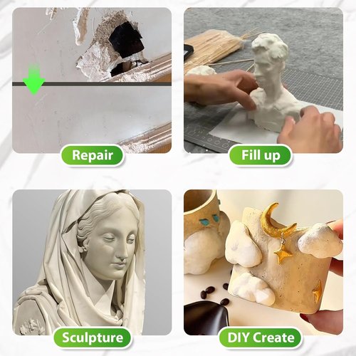 Epoxy Sculpt Clay - 2 Pound White Epoxy Putty | Strong Adhesive & Self-Hardening Modeling Compound for Sculpting, Repairing, Filling & Bonding