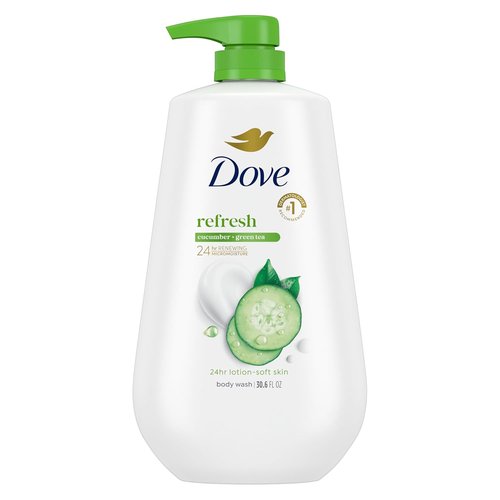 Dove Body Wash - Refreshing Cucumber & Green Tea | 24HR Moisturizing Cleanser, 30.6 oz