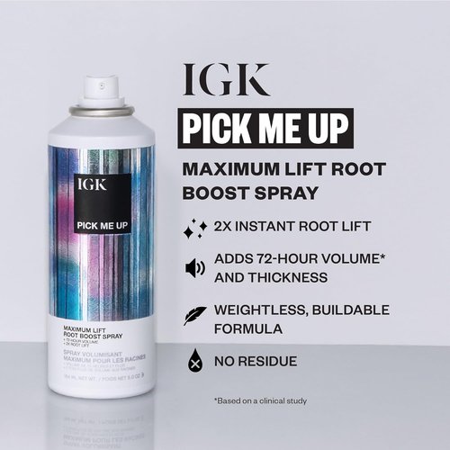 IGK Volume Kit Holiday 2025 - 4-Piece Volumizing Hair Set with Dry Volume Spray & Thickening Mousse