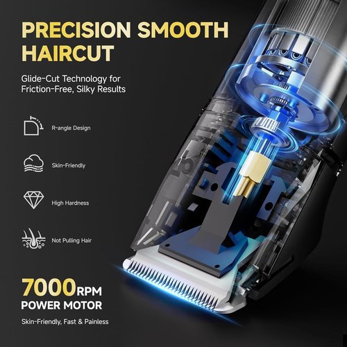 Beard Trimmer for Men by [Brand Name] - IPX7 Waterproof Electric Razor Grooming Kit | Wet/Dry Use, Black