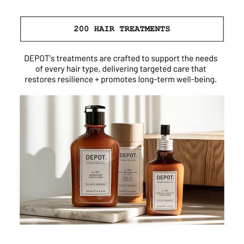 DEPOT No. 204 Hair Treatment Oil | Lightweight Anti-Frizz & Shine Hair Oil with Argan, Rice & Jojoba Oils | Smooths, Nourishes & Protects Hair | 1.0 fl.oz.