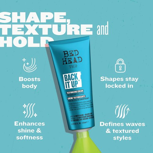 TIGI Bed Head Back It Up Texturizing Cream - Shape & Texture | 4.23 Fl Oz