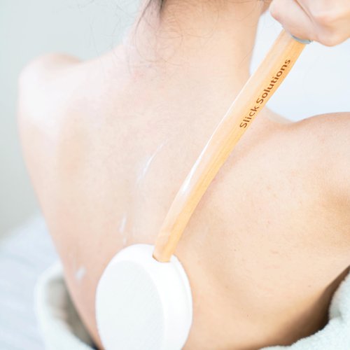 Slick- Lotion Applicator with 3 Extra Pads, 17 Inch, Back Applicator Lotion, Certified Organic, Easy Reach Washable, Self Tanner for All Skin Tone