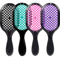 Skiennix Detangling Brush Set - Gentle & Effective for Wet or Dry Hair Types | Ultra-Light & Ventilated (Pink, Purple, Green, Black)