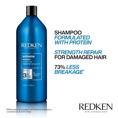 Redken Extreme Shampoo - Strengthen & Repair Damaged Hair | Infused With Proteins for Resilience