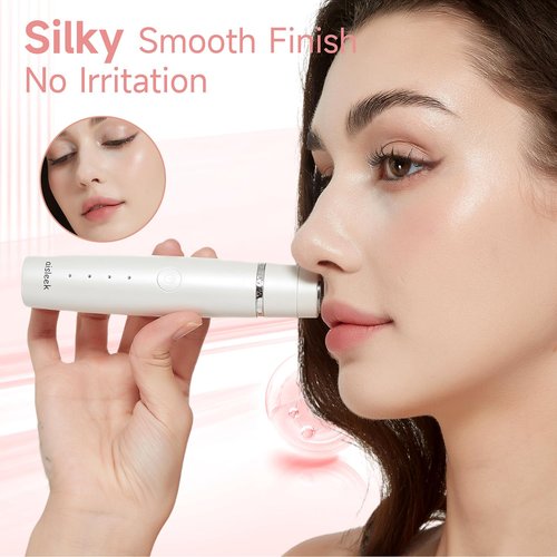 Nose Hair Trimmer for Women & Men, 3-in-1 Facial Hair Remover for Peach Fuzz, Eyebrow Trimmer, Shaper & Shaver, Ear & Face Grooming Kit, USB-C Rechargeable, Painless, Dry Use, Compact & Travel-Ready