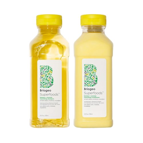 Briogeo Superfoods Banana + Coconut Hair Pack - Hydrating Moisture for All Hair Textures | 2 x 12.5 fl oz