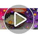 Halloween Candy Bowls Set - Ghost Pumpkin Spider Web Trick or Treat Decor - Black, Orange, Purple