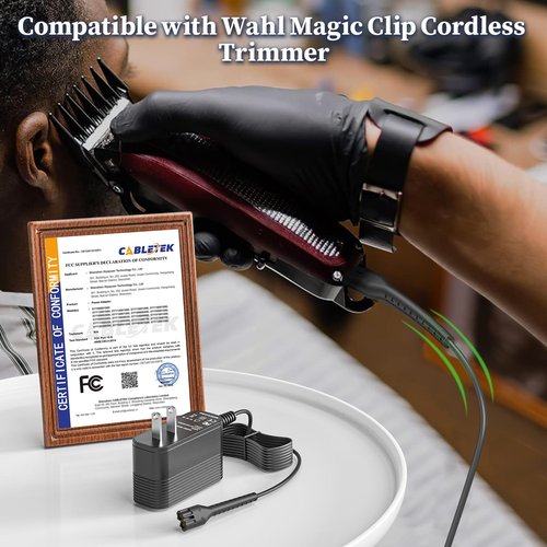 4V Charger for Wahl Magic Clipper Cordless Power Adapter Compatible with Wahl 8164 8591 8148 8504 Clip Trimmers Power Cord 97225-002 S010AZM0400200 Power Supply