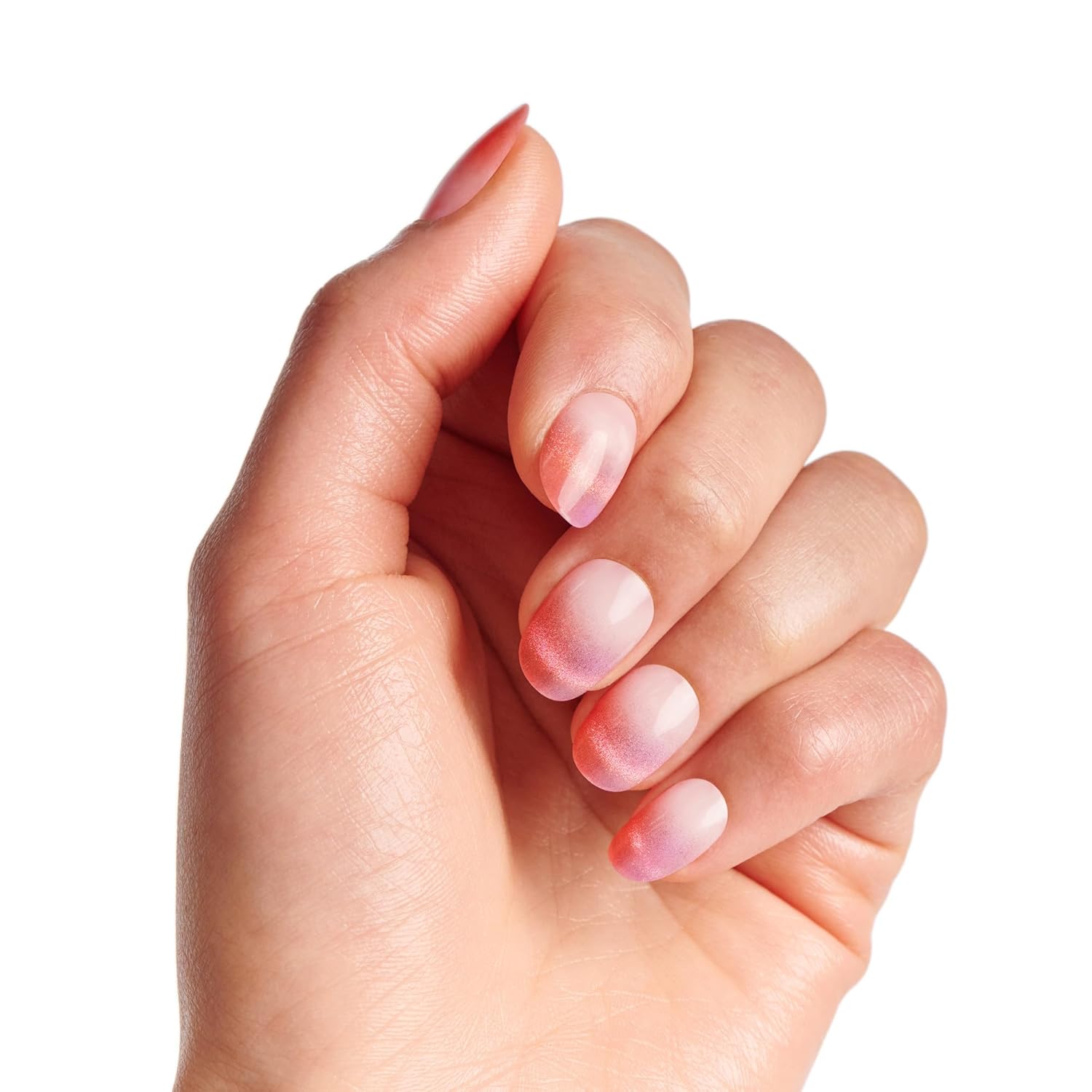 WICKED X KISS Press On Nails - Pink Perfection | Short Oval, Waterproof & Chip Proof, 28 Nails Set