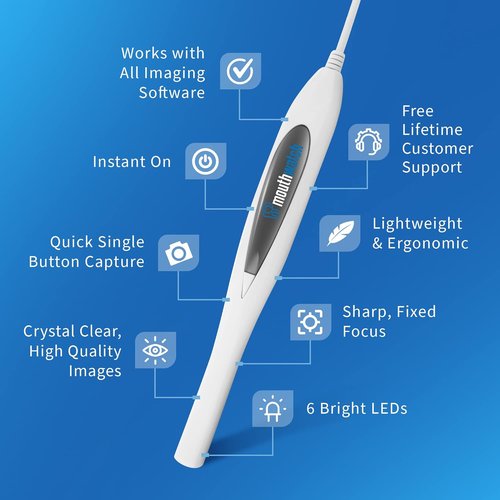 Intraoral Camera - Crystal Clear Images | Easy Single Button Operation, Lightweight & Ergonomic, 31g
