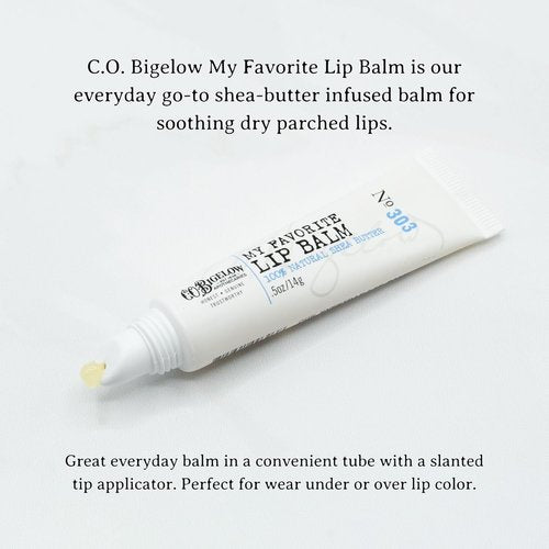 C.O. Bigelow Lip Balm Trio - Rose Salve, My Favorite Balm & Mentha Shine | 3-Pack, 0.5 oz