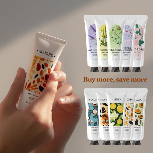 BODY & EARTH Hand Cream Bulk 50 Pack Small Gifts for Women Hand Lotion Travel Size Mini Lotion Creams & Lotions Set Mother's Day Gift Bridesmaid Gifts