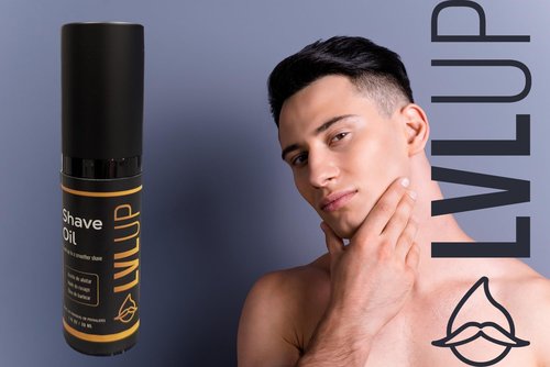 Premium Shave Oil for Men - LVLUP is a 100% Natural Shave Oil for Sensitive Skin - Prevents Razor Burn & Bumps - No need for shaving cream, soap, gel, aftershave, all-in-one product.(1oz)