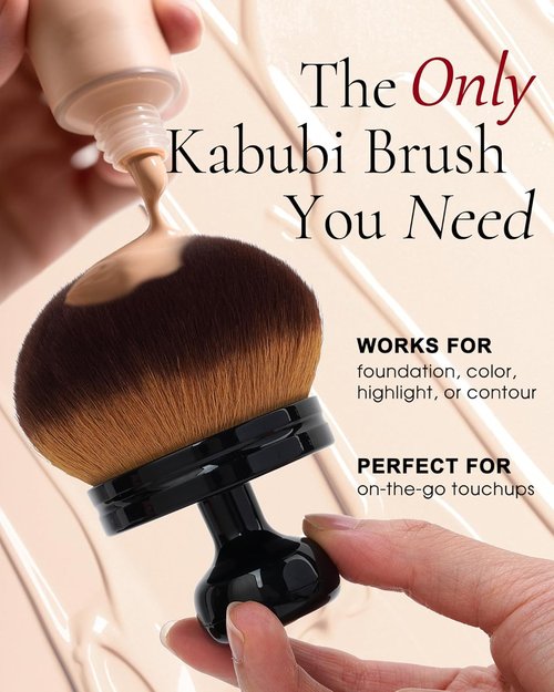 Skiennix Extra Large Kabuki Makeup Brush - Perfect for Self Tanner, Foundation & Lotion Application | Versatile Blending Tool