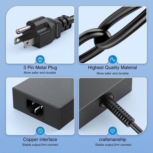 amguog 330W Laptop Charger Compatible with Acer Predator Helios 18 16/Predator Helios Neo 16 19.5V 16.92A AC Adapter