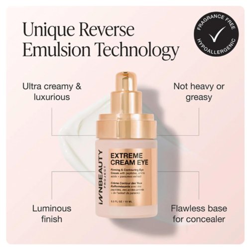 Innbeauty Project Extreme Cream - Firming & Contouring Eye Cream with Peptides | Refillable 0.5 OZ (15ml)