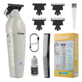 KEMEI 2299 Beard & Hair Trimmer for Men Professional, Zero Gapped Hair Clippers for Men Cordless Trimmers for Barbers, Gray
