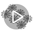 Mini Black Plastic Spider Web Ornaments Set for Halloween Decorations - 50 Pack