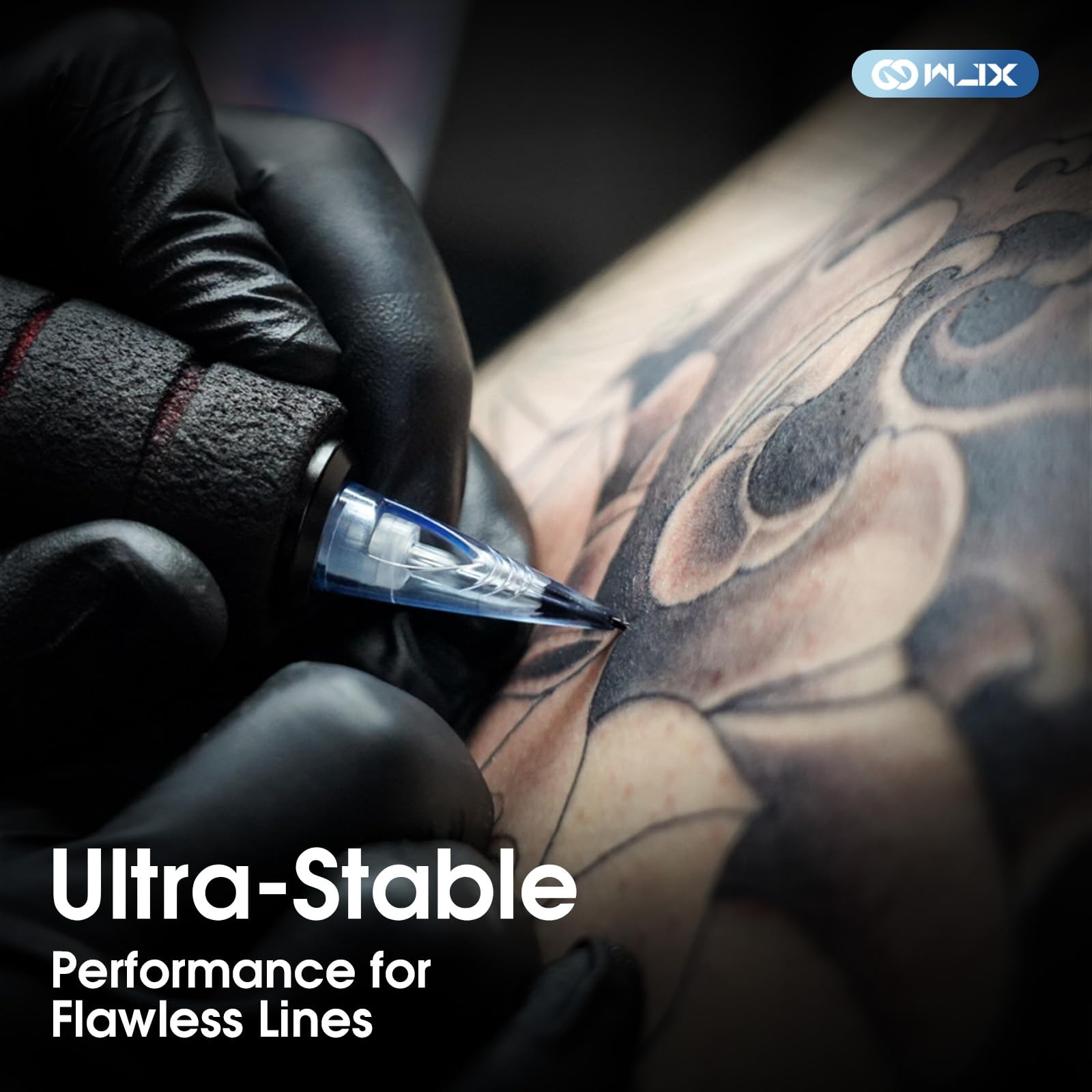 Wjx Tattoo Cartridge Needles 50Pcs Mixed Size #12 Standard 3RL 5RL 7RL 5RS 7RS 9RS 7RM 9RM 7M 9M Disposable Tattoo Cartridges Round Liner Shader Curved Magnum Fit in Most Tattoo Machines