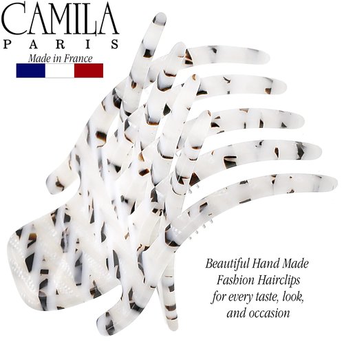 Camila Paris CP3477 French Hair Clip for Women, Hand-Made Hair Side Clips, 2 Inch Girls Hair Claw Clips Jaw Fashion Durable Styling Hair Accessories for Women, Strong Hold No Slip Grip, Made in France
