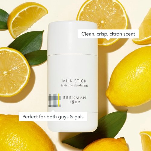 Beekman 1802 Milk Stick Deodorant - All-Day Invisible Formula - 2.5 oz - Aluminum Free & Sensitive Skin Friendly