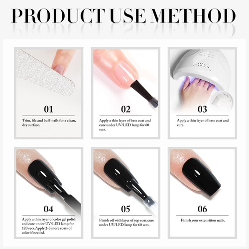 Double Rhythm 2 Pcs 15ml UV Gel Polish Set Pure White And Black Color Gel Nail Polish Kit Nail Art Salon DIY (2-A1015+A1093)