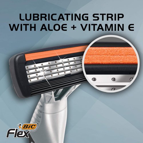 BIC Flex 4 Sensitive Men's 4-Blade Disposable Razor,3 Count