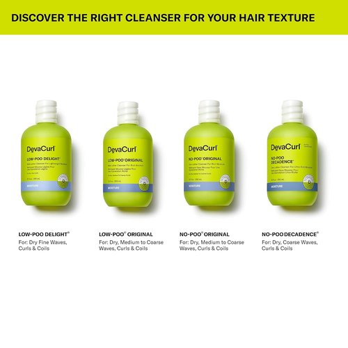 DevaCurl Low-Poo Original Cleanser - Hydrating Mild Lather for All Curl Types | Enhances Curl Shape
