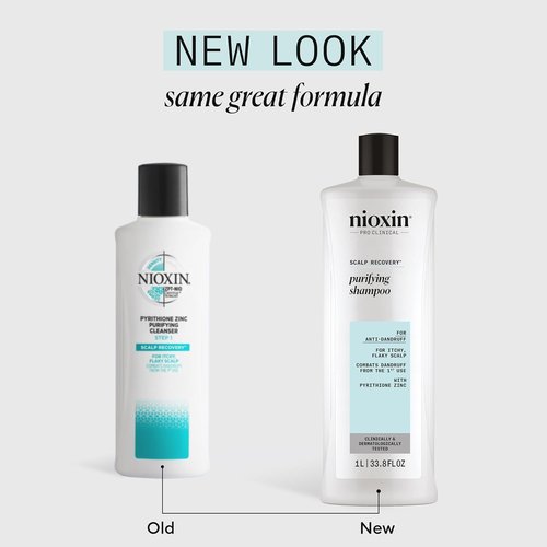 Nioxin Scalp Recovery Purifying Shampoo - Anti-Dandruff Formula for Itchy, Flaky Scalp | Pyrithione Zinc
