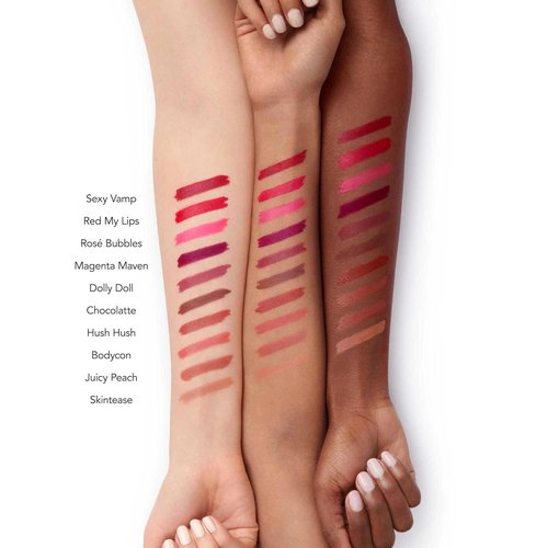 BUXOM Full-On Plumping Satin Lipstick - Pigment-Rich Creamy Color with Peptides & Hyaluronic Acid | Weightless Satin Finish