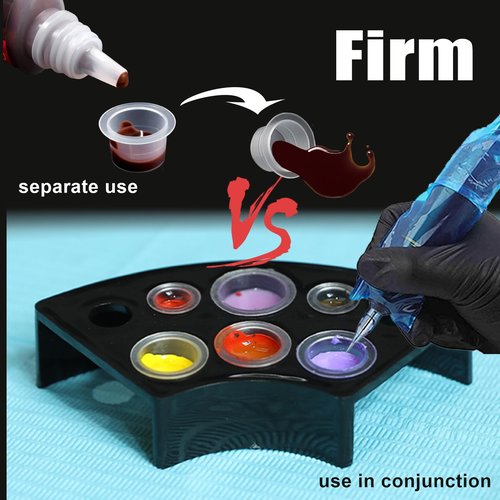 Tatoo Ink Caps Kit - SOTICA 500pcs Tattoo Ink Cups Mixed Size with 2pcs Tattoo Ink Holders Plastic Tattoo Cups with Holders for Tattoo Supplies