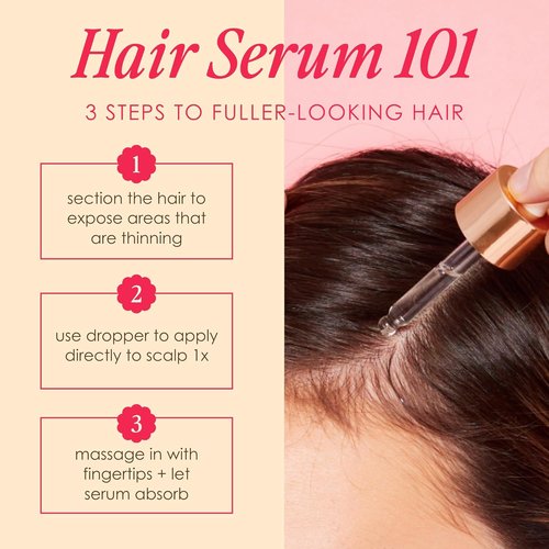 Grande Cosmetics Hair Serum - Promote Thickness in Thinning Hair | Safe for Color-Treated Hair