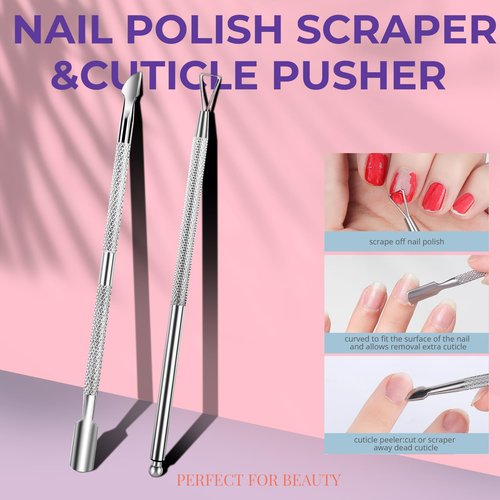 Teenitor 10Pcs Nail Soaking Bowl Kit 2 Soak Off Bowl Nail Soaking Bowl Acetone Proof Soak Off Gel Polish Remover Bowl, Manicure Bowl Cuticle Peeler Scraper Cuticle Oil Nail File and Buffer Nail Brush