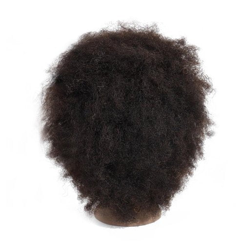 Romance Queen Mannequin Head Human Hair Curly For Black Women Training Head Cosmetology Doll Head for Hairdresser Girls Manikin Head Practice Styling Braiding with Stand (8inch)
