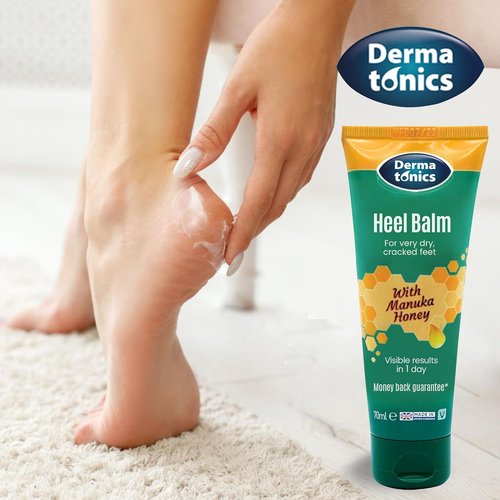 Dermatonics Foot Cream - Intensive Moisturizing Treatment with 25% Urea & Manuka Honey | 2.37 oz for Dry, Cracked Heels