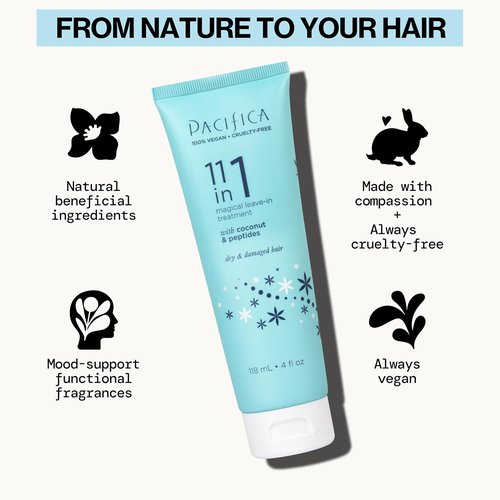 Pacifica Leave-In Conditioner - 11-in-1 Magical Hair Treatment for Strengthening & Repairing - Deep Conditioning for All Hair Types, Vegan