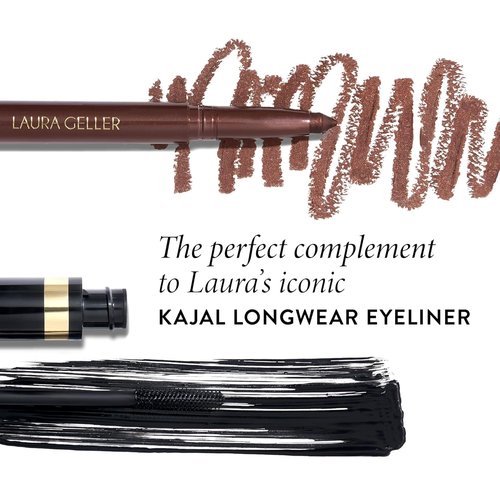Laura Geller Kajal Longwear Mascara - Black - Volumizing & Lengthening Formula | Smudge-Proof & Flake-Proof