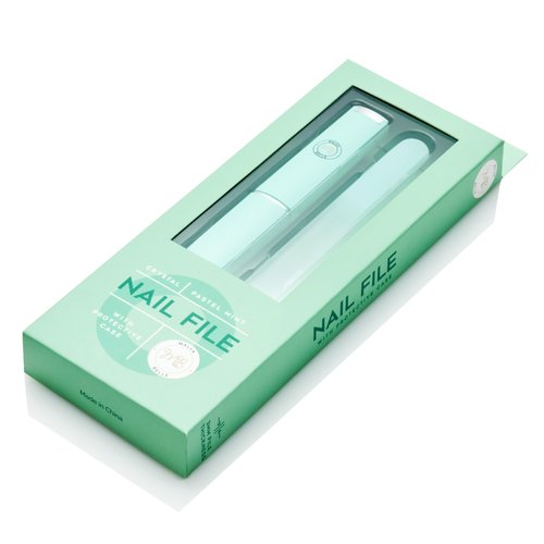 Malva Belle Best Crystal Glass Nail File for Women - File & Travel Case Set - Heavy Duty for Natural Nails, Gel - Professional Nail Shaper – Nail Care Essentials - Pastel Green 3mm