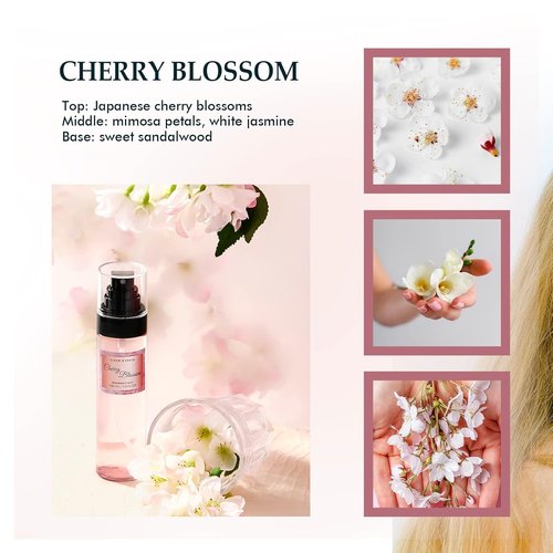 Clean-n-Fresh Body Spray - Cherry Blossom Fragrance Mist Gift Set | Pack of 3, 3.4 Fl Oz Each