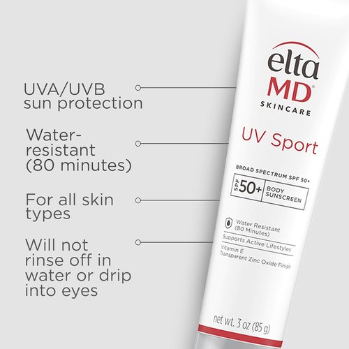 EltaMD Zinc Oxide Sunscreen Set - Mineral-Based Formula, Dermatologist Recommended for Face & Body