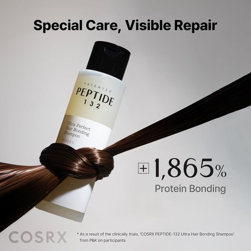 COSRX PEPTIDE 132 Hair Bonding Shampoo - Daily Scalp Treatment for Dandruff & Repair - 3.38 fl oz
