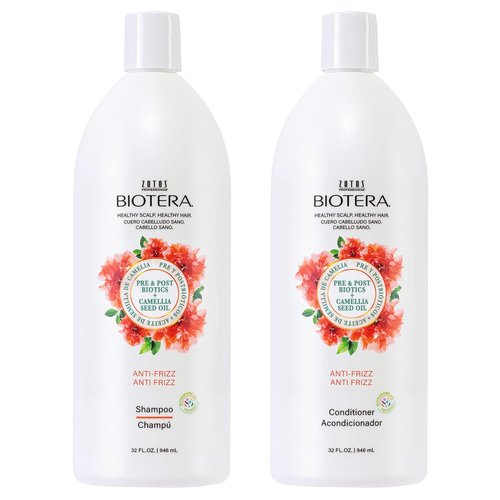 Biotera Anti Frizz Smoothing Shampoo - Smooths Frizzy Hair | Microbiome Friendly & Vegan | Paraben Free