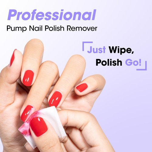 Gellen Nail Polish Remover: 16 Fl.Oz Non Acetone Nail Polish Remover with Pump Head, Salon Size Quick Dry Nail Polish Removal, 3s Gentle & Fast Remover with Vitamine E