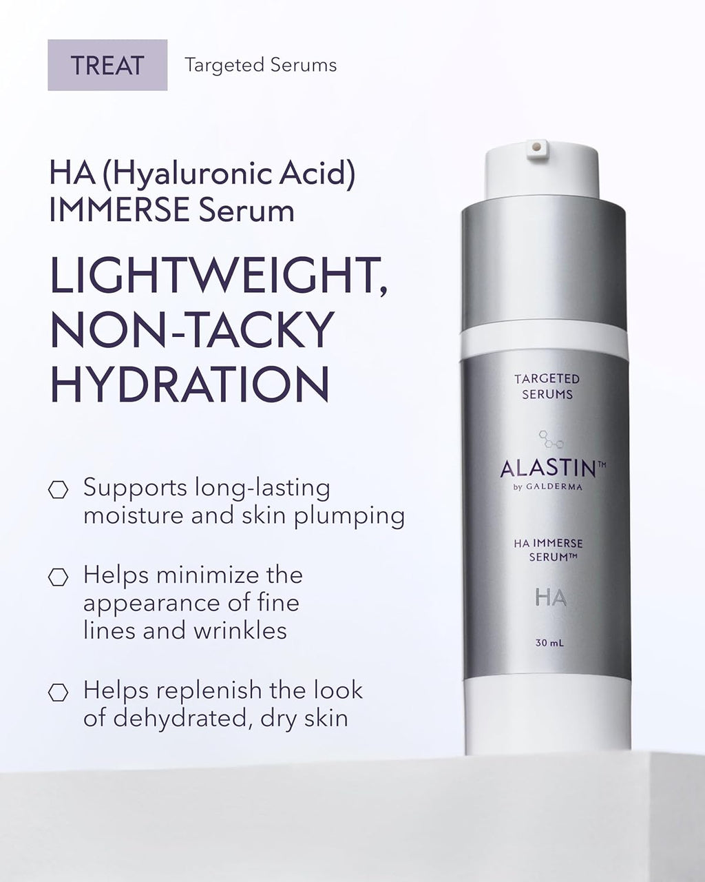 ALASTIN Skincare Hyaluronic Acid Face Serum - Restorative Moisturizer for Radiant Skin (1 oz)
