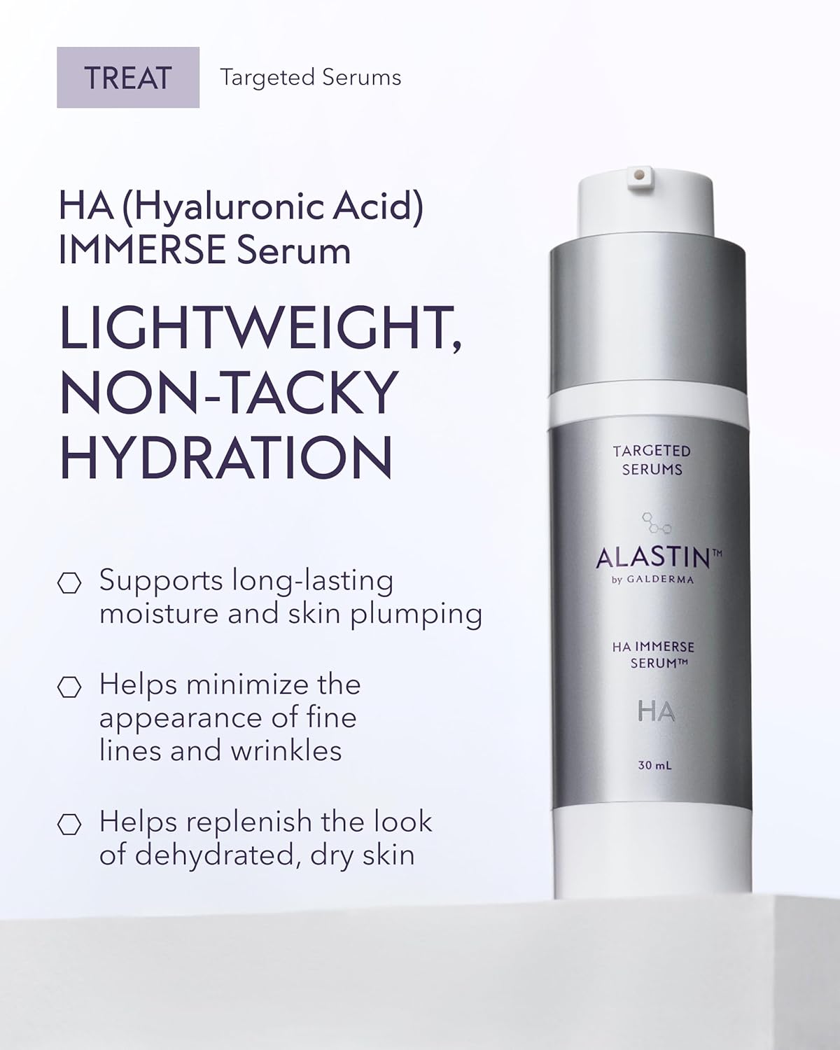 ALASTIN Skincare Hyaluronic Acid Face Serum - Restorative Moisturizer for Radiant Skin (1 oz)