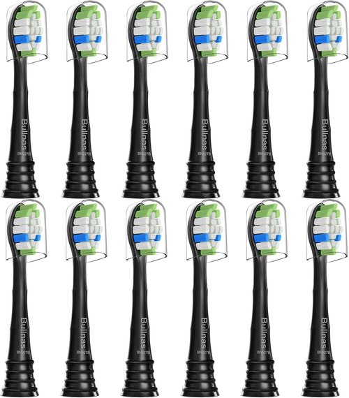 Philips Sonicare Replacement Brush Heads - Ultimate Care for ProtectiveClean 4100/5100/5300/6100 | 12 Count, Black