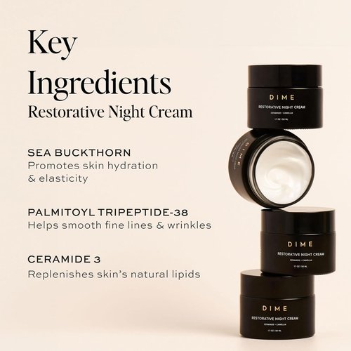 DIME Beauty Moisture Set ($75 Value) - Includes Dewy Day Cream + Restorative Night Cream (50 ml Each)
